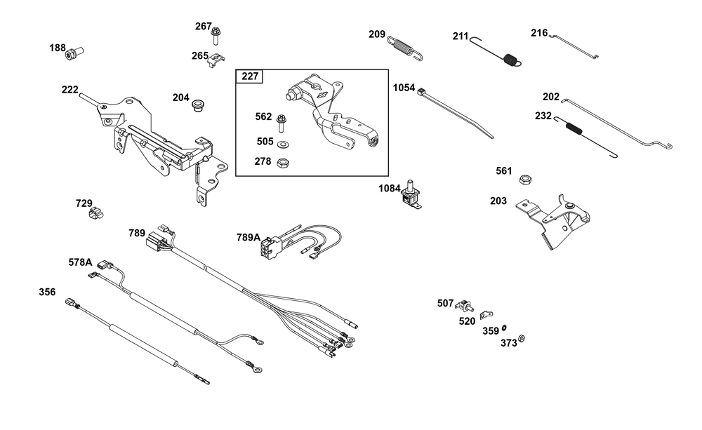 Controls Group Diagram and Parts List for 386777-0144-G1 200000 - 399999 Briggs and Stratton Engine